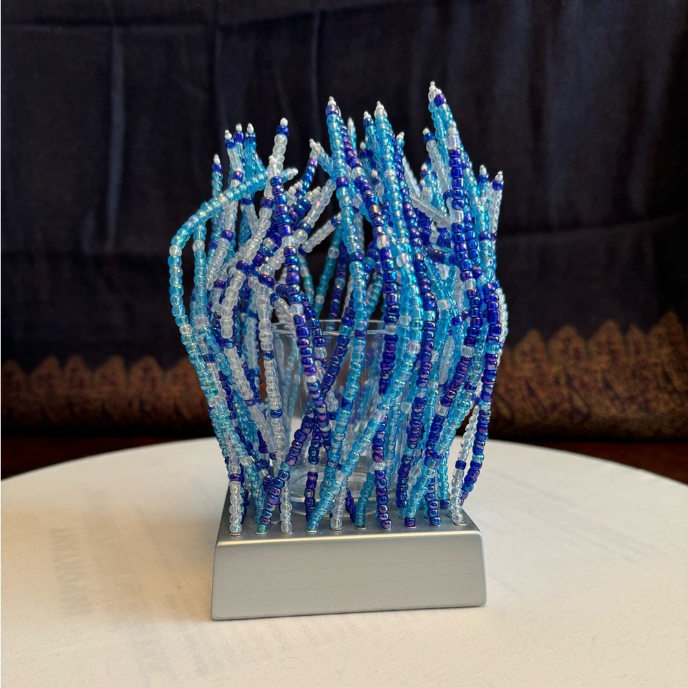 Partylite Blue coral votive holder